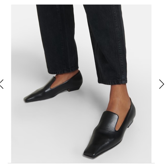 Final Price Khaite Marfa Black Leather Slip on Loafer Flat Shoes Eu 38.5 US 8.5 - Picture 1 of 17
